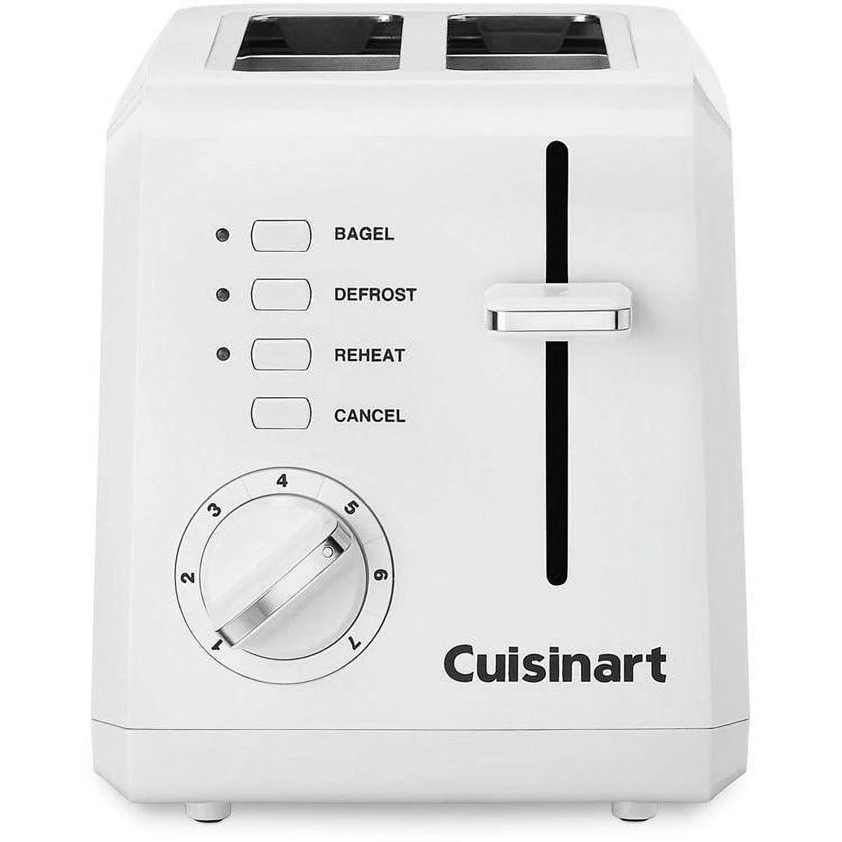 White 2-Slice Compact Plastic Toaster H52846