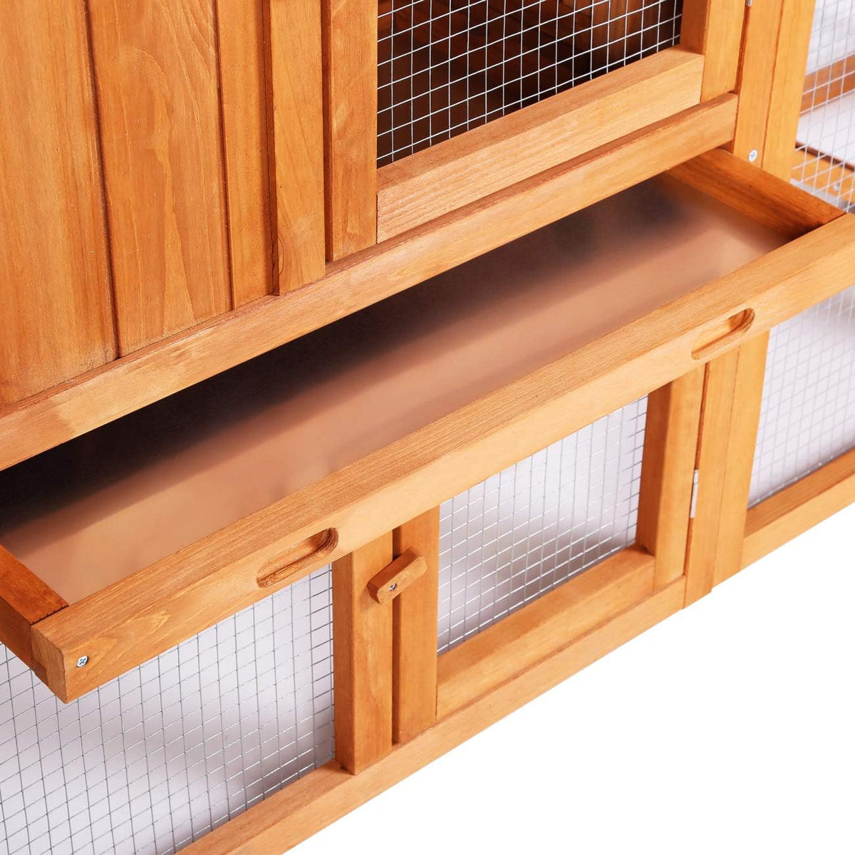 Large Wooden Outdoor Chicken Coop with Removable Tray & Ramp R272925