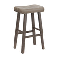 Rustic Gray Wood Backless Bar Height Stool X51486