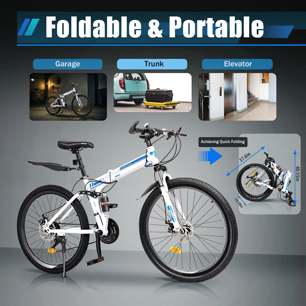26 21-Speed Folding Mountain Bike R780306