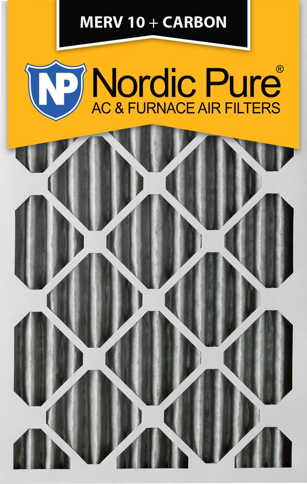16x20x2 Pleated MERV 10 Carbon AC Furnace Filters Qty 12 H598