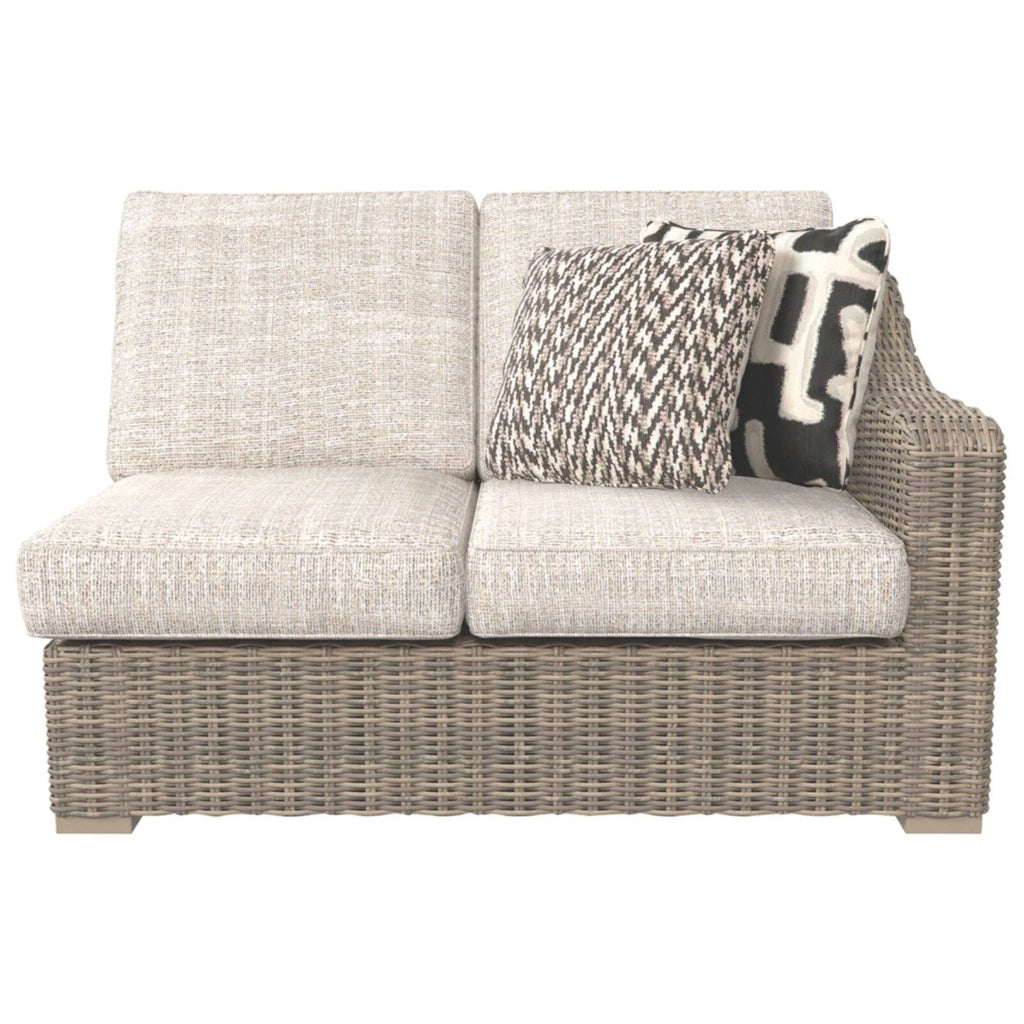 Beige 2 Piece Patio Loveseat Set Q786