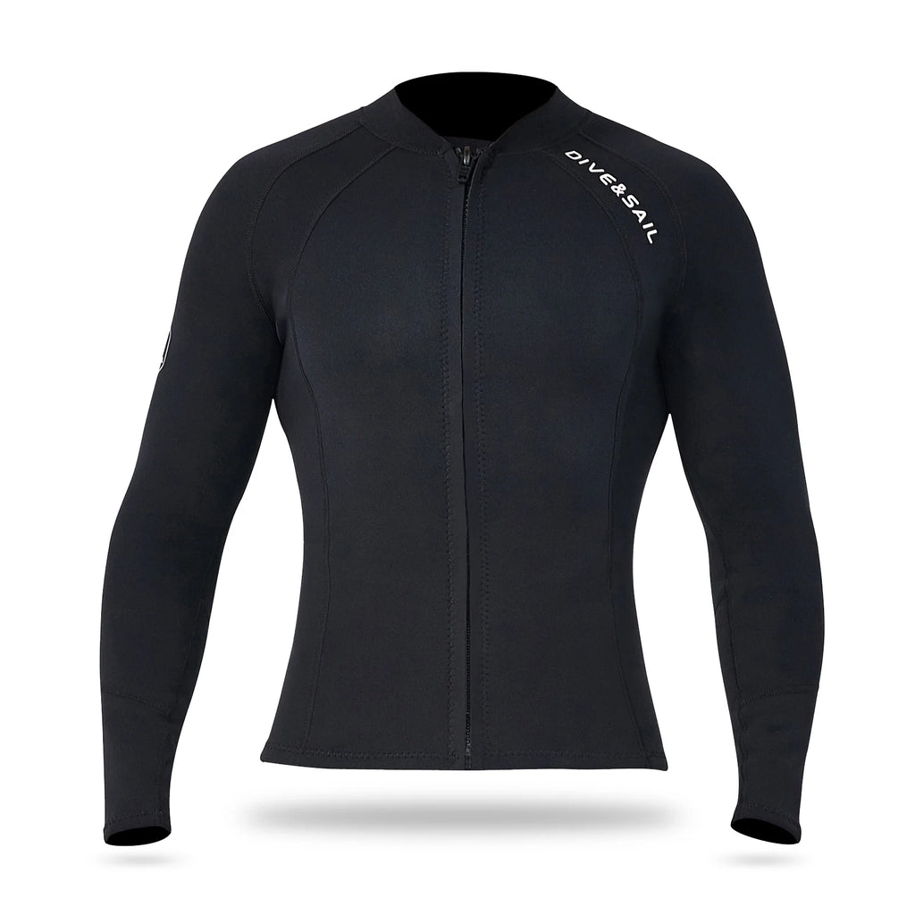 2mm Neoprene Front Zipper Wetsuits Jacket Long Sleeves G293
