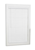 Cordless White Faux Wood Room Darkening Horizontal Blinds X440