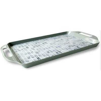 Red Rectangular Melamine Serving Tray with Handles T322