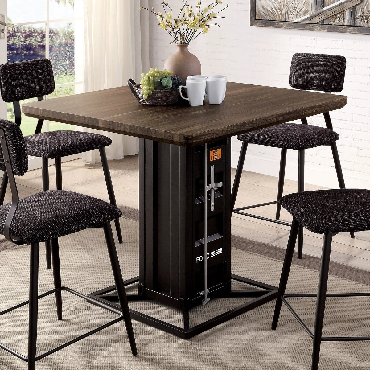 Walnut Wood Counter Height Table C881641