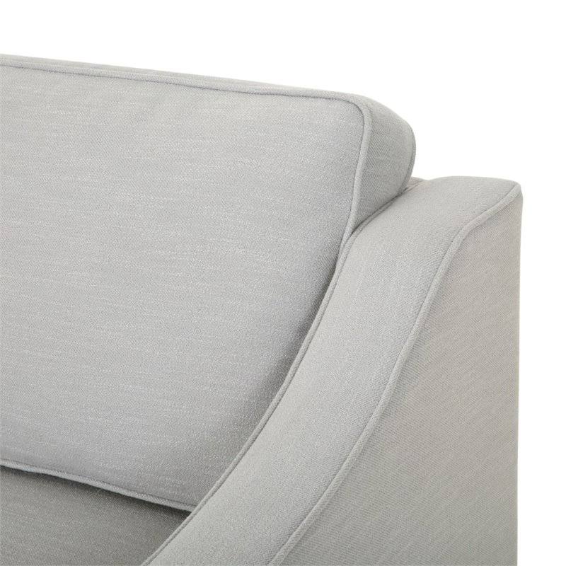 Pebble Gray and Silver Fabric Sofa T675515