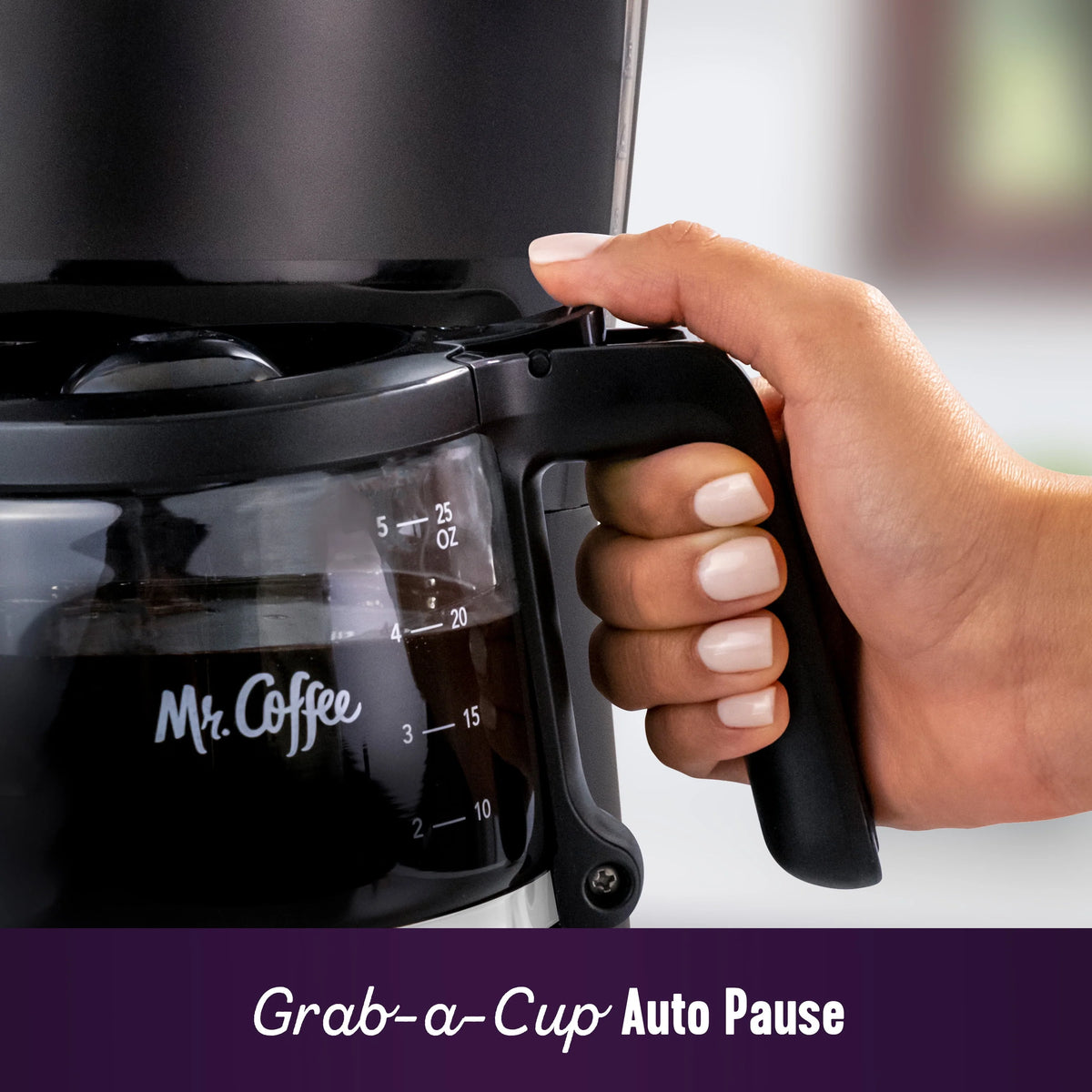 25 oz. Mini Brew Black Programmable Coffee Maker Q6865