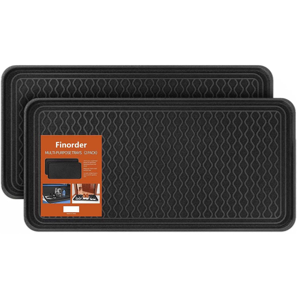 Set of 2 Black Heavy Duty Boot Trays L521478