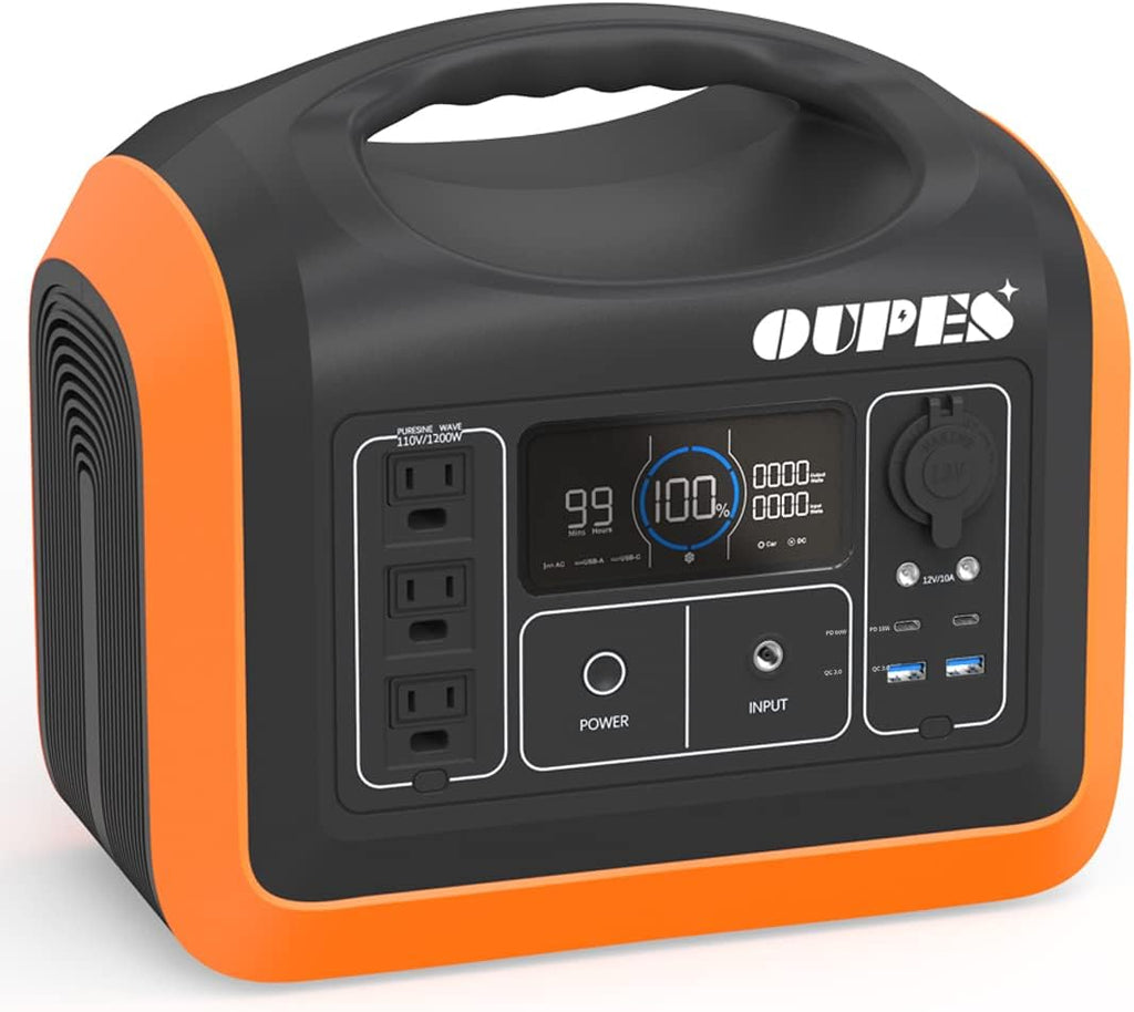 1200W 992Wh Portable Power Station LiFePO4 Battery with 2 X100W Solar Panel D91507