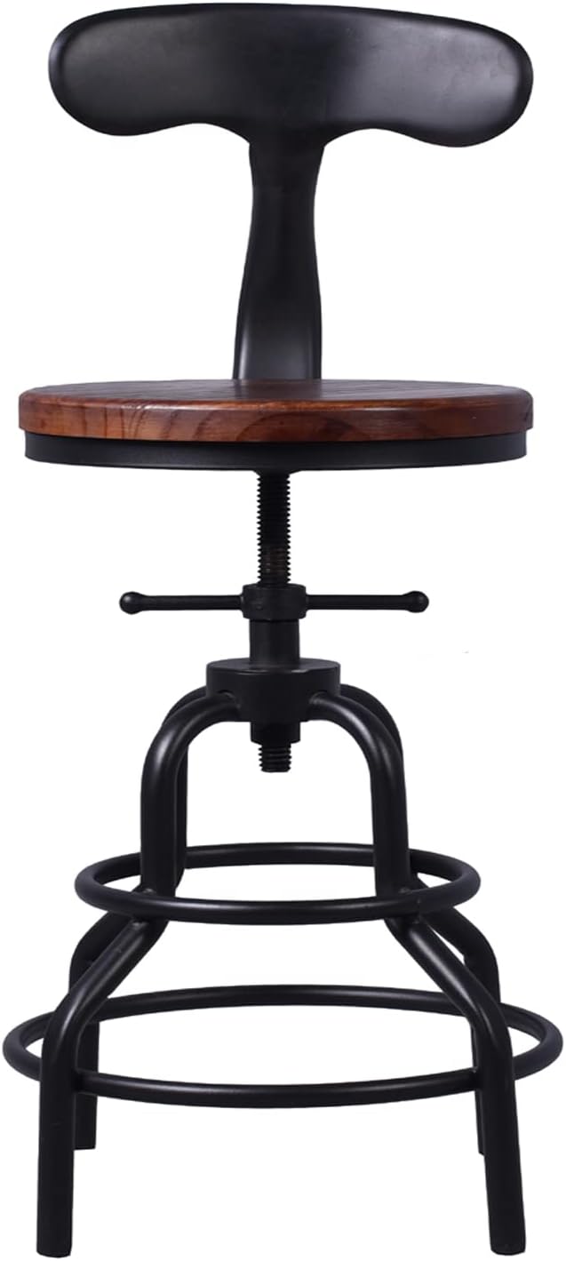 Industrial Vintage Bar Stool, 27 Inch, Set of 2 D481
