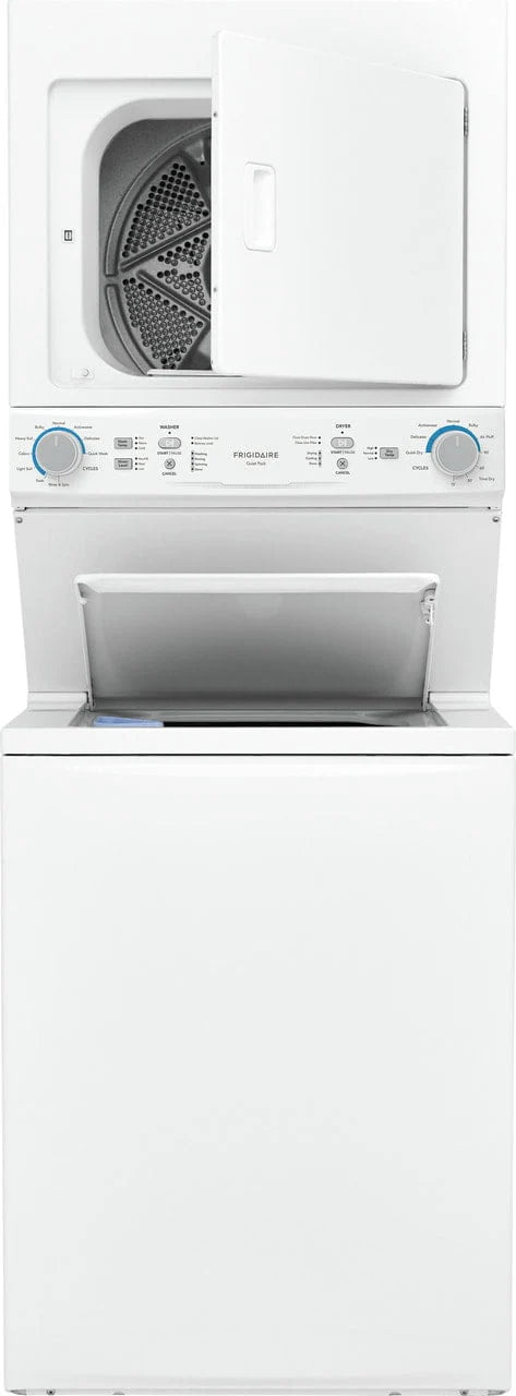 27 Inch Electric Laundry Center with 3.9 Cu. Ft. Washer and 5.6 cu. ft. Dryer in White P9068