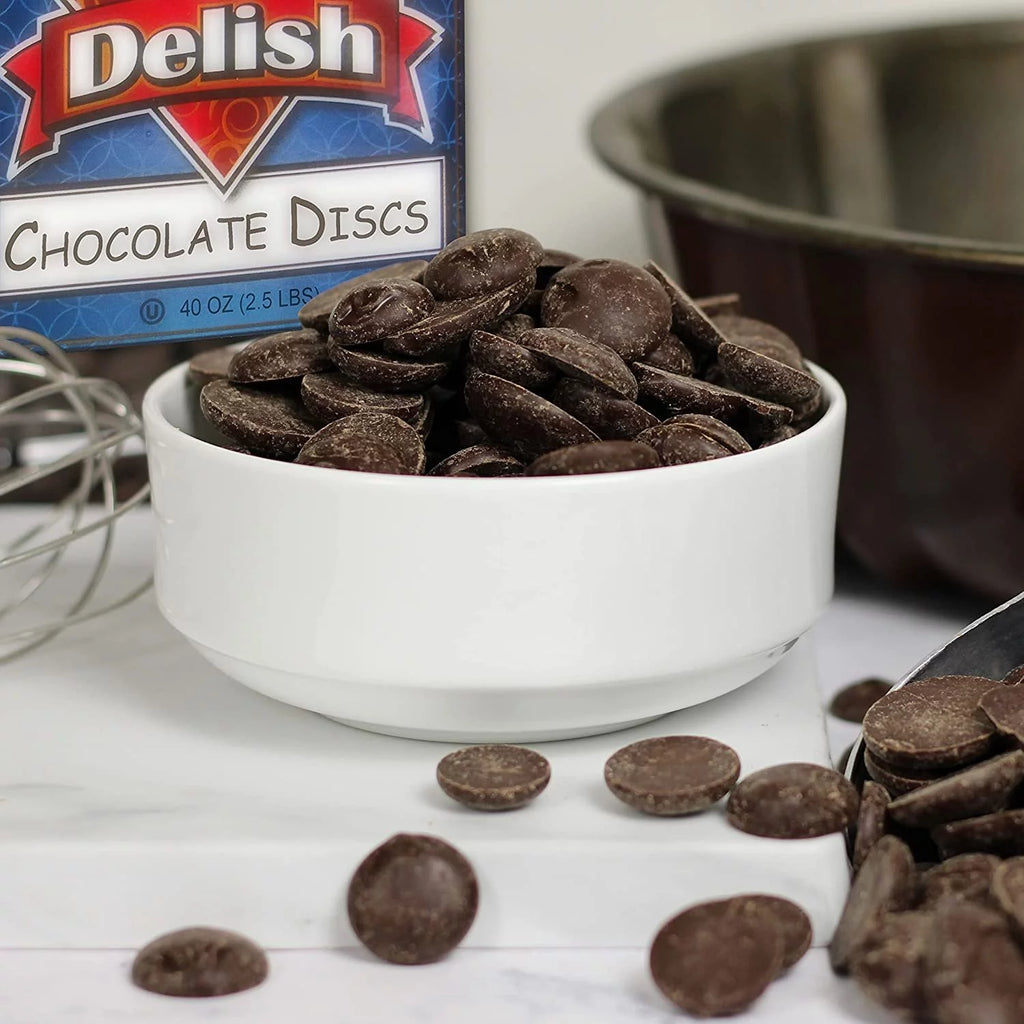 Dark Chocolate Discs 2.5 Lbs Non-Dairy Vegan Kosher H452569