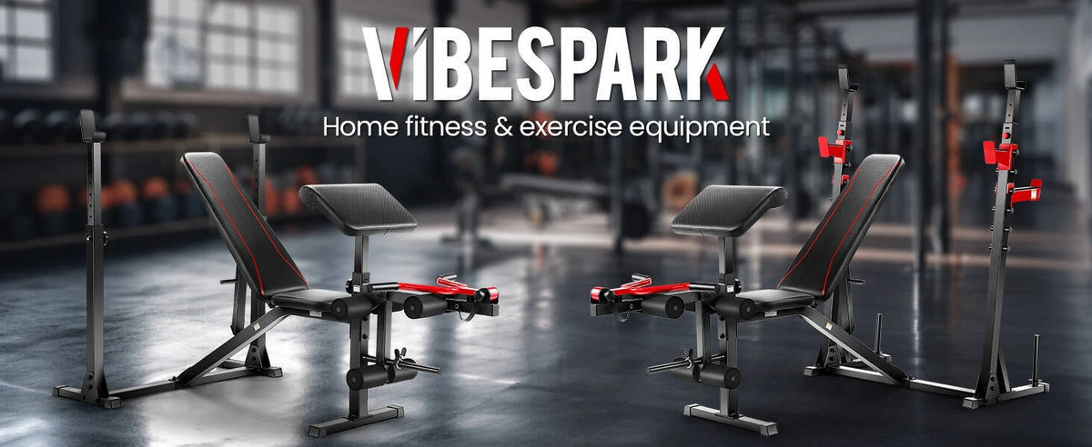 Adjustable Weight Bench Set with Barbell Rack G739109