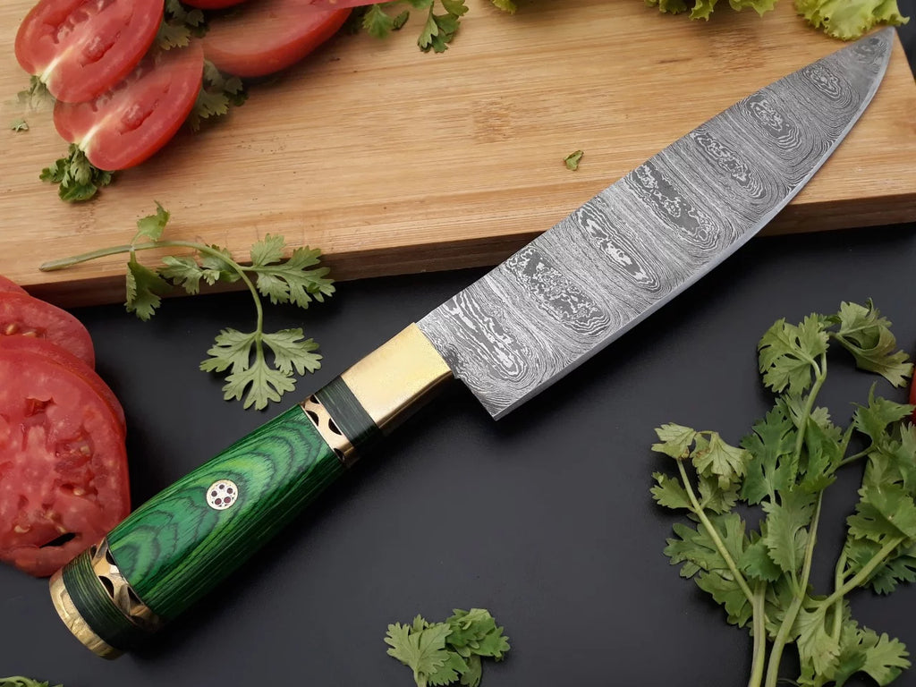 Handmade Damascus Chef Knife Fixed Blade R290