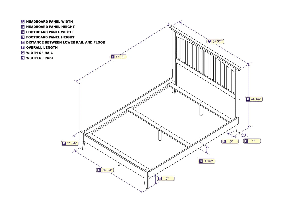 Walnut Bed S12199