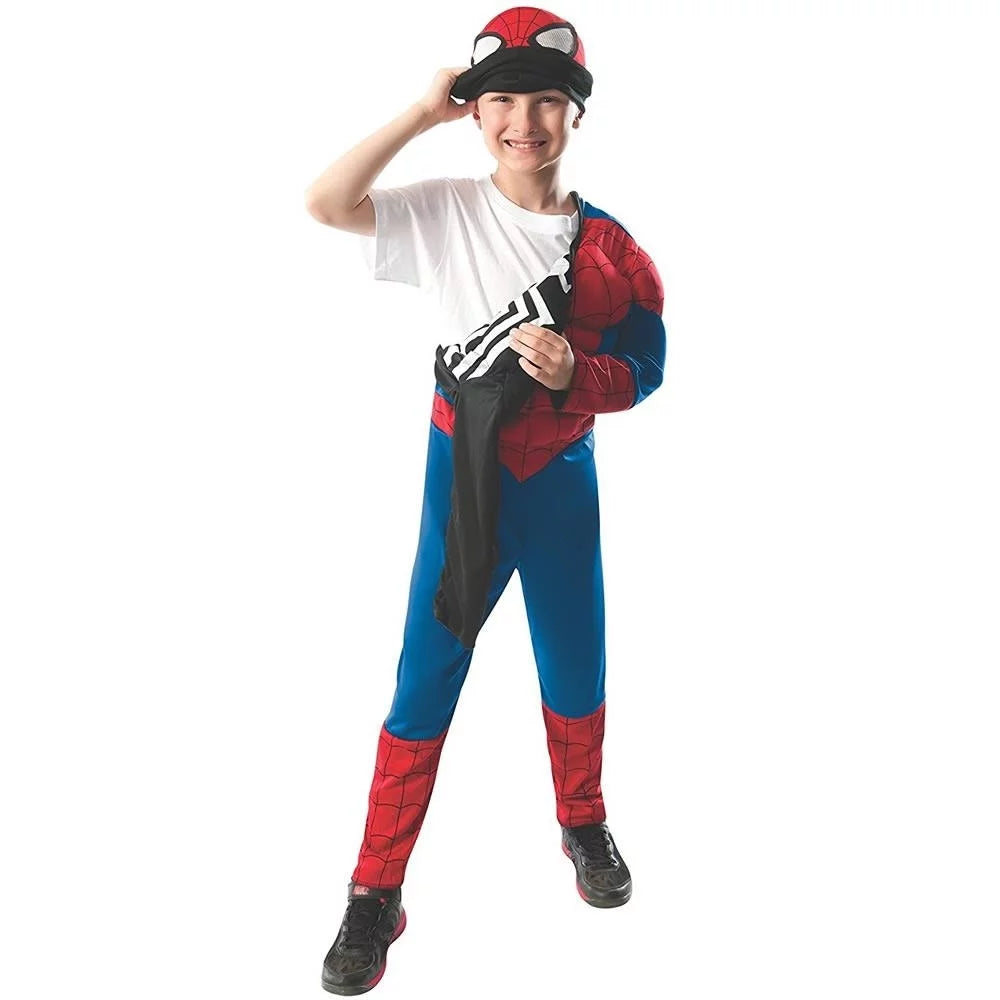 Boy's 2 in 1 Reversible Muscle Chest Halloween Costume Q603894