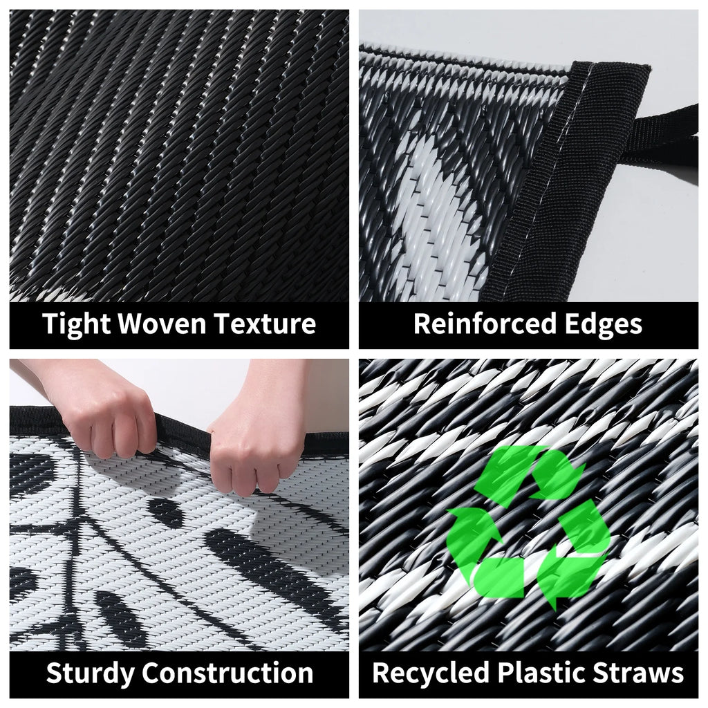 6x9 Waterproof Reversible Outdoor Rug E666