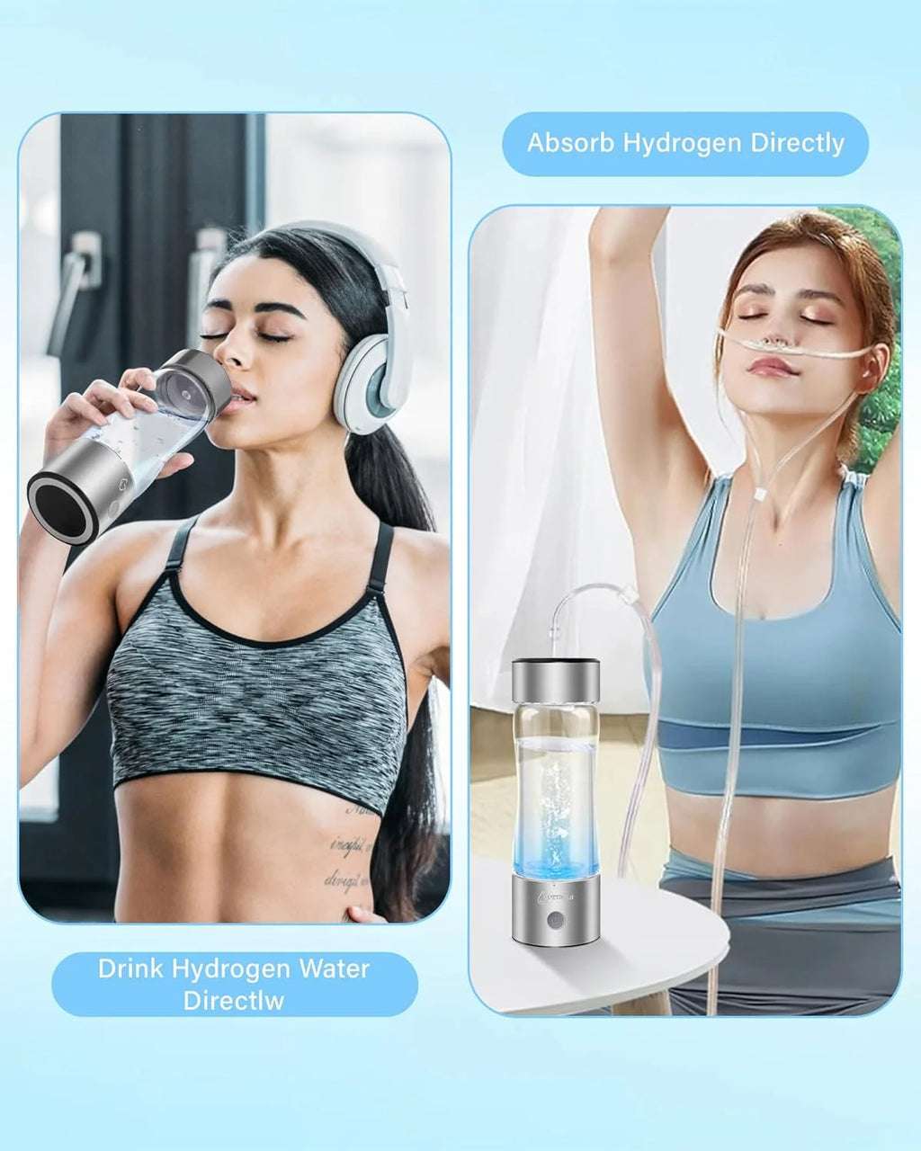 Hydrogen Water Bottle Generator with SPE PEM Technology Water Ionizer D9044