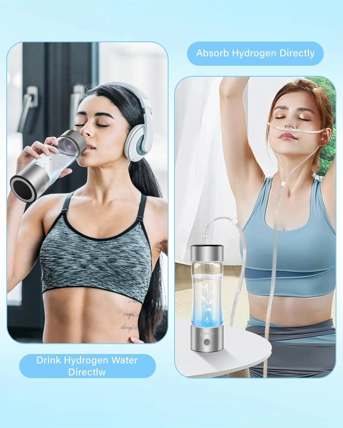 Hydrogen Water Bottle Generator with SPE PEM Technology Water Ionizer D9044