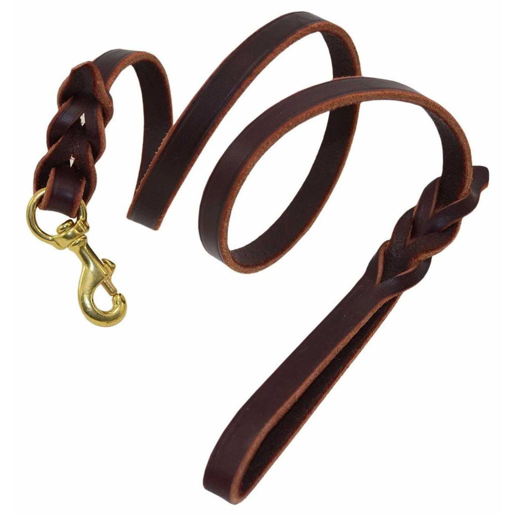 Braided Leather Leash W254