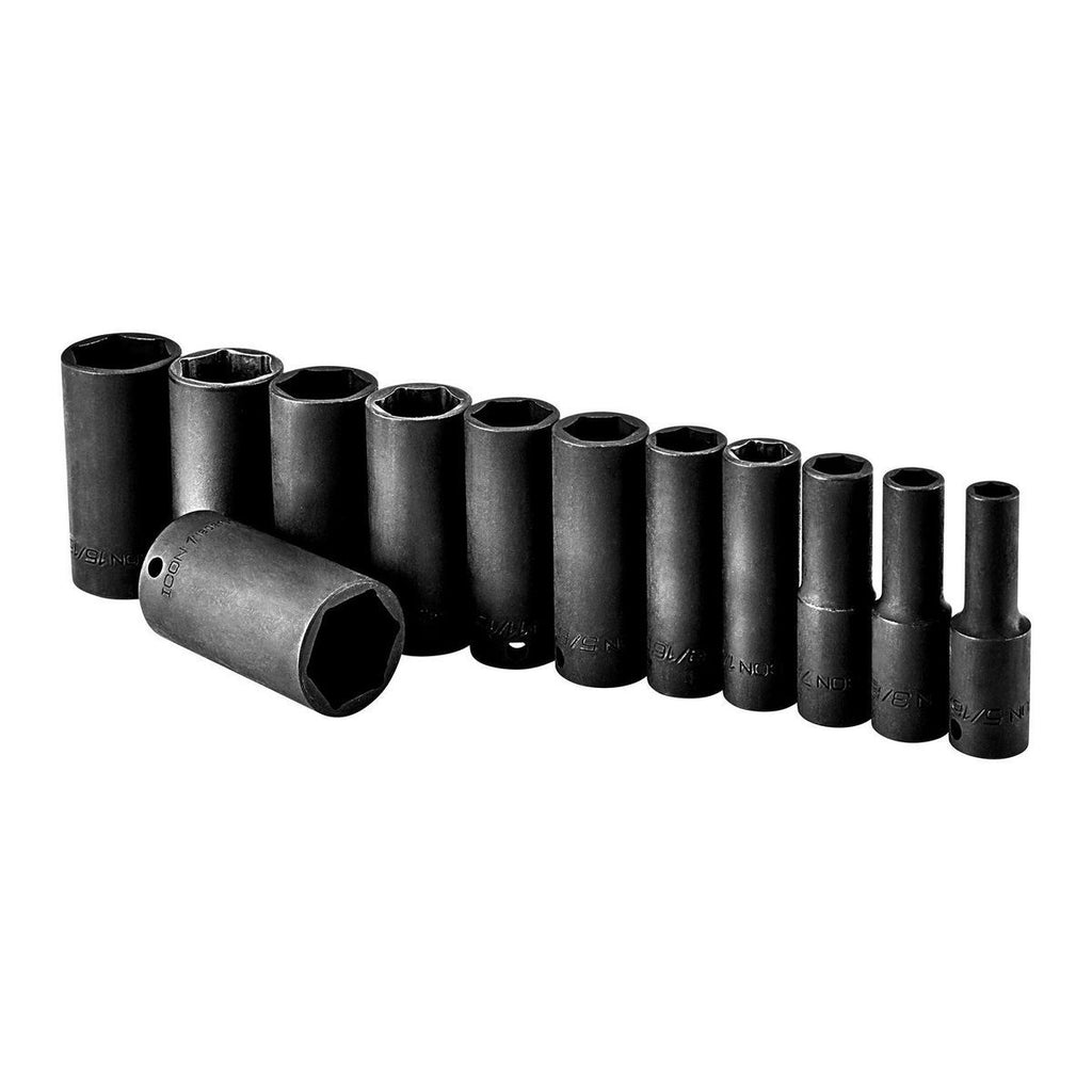 3/8 in. Drive SAE Deep Impact Socket Set, 12-Piece X3834