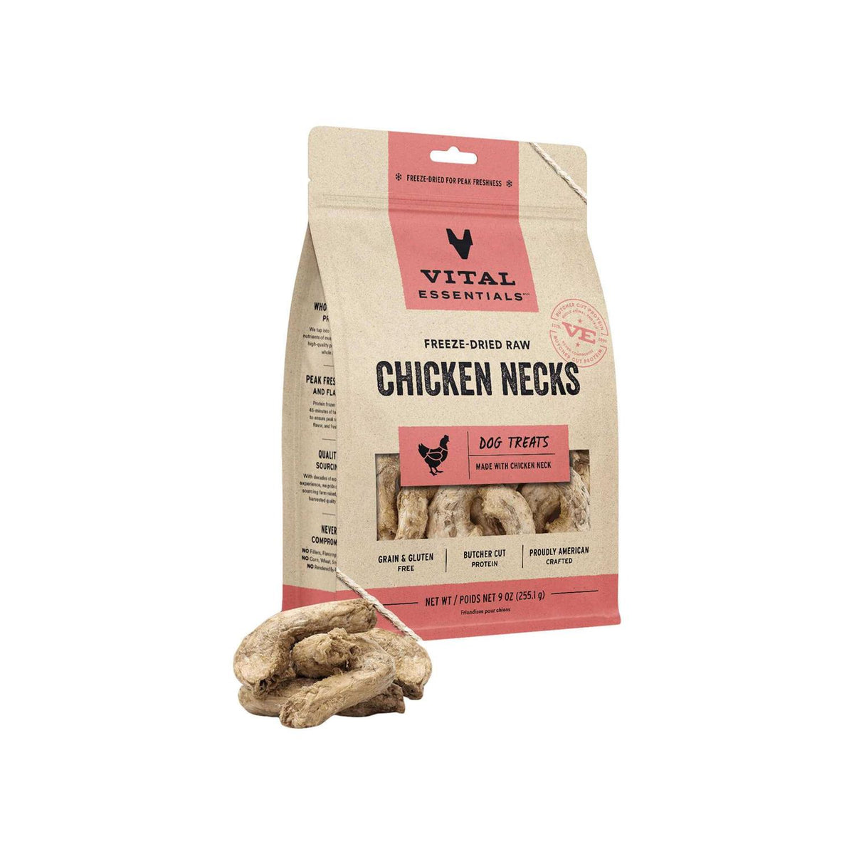 Freeze-Dried Raw Chicken Necks Dog Treats T98452