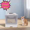 16.14" Foldable Enclosed Cat Litter Box with Lid X59344