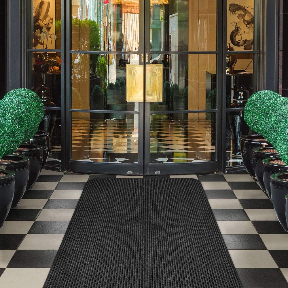 Indoor Outdoor Carpet Runner with Skid-Resistant Rubber Backing C29458