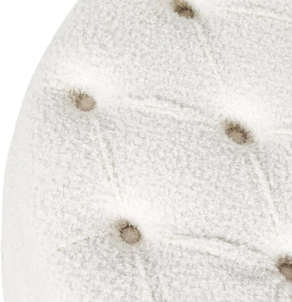 White Round Storage Ottoman S403170