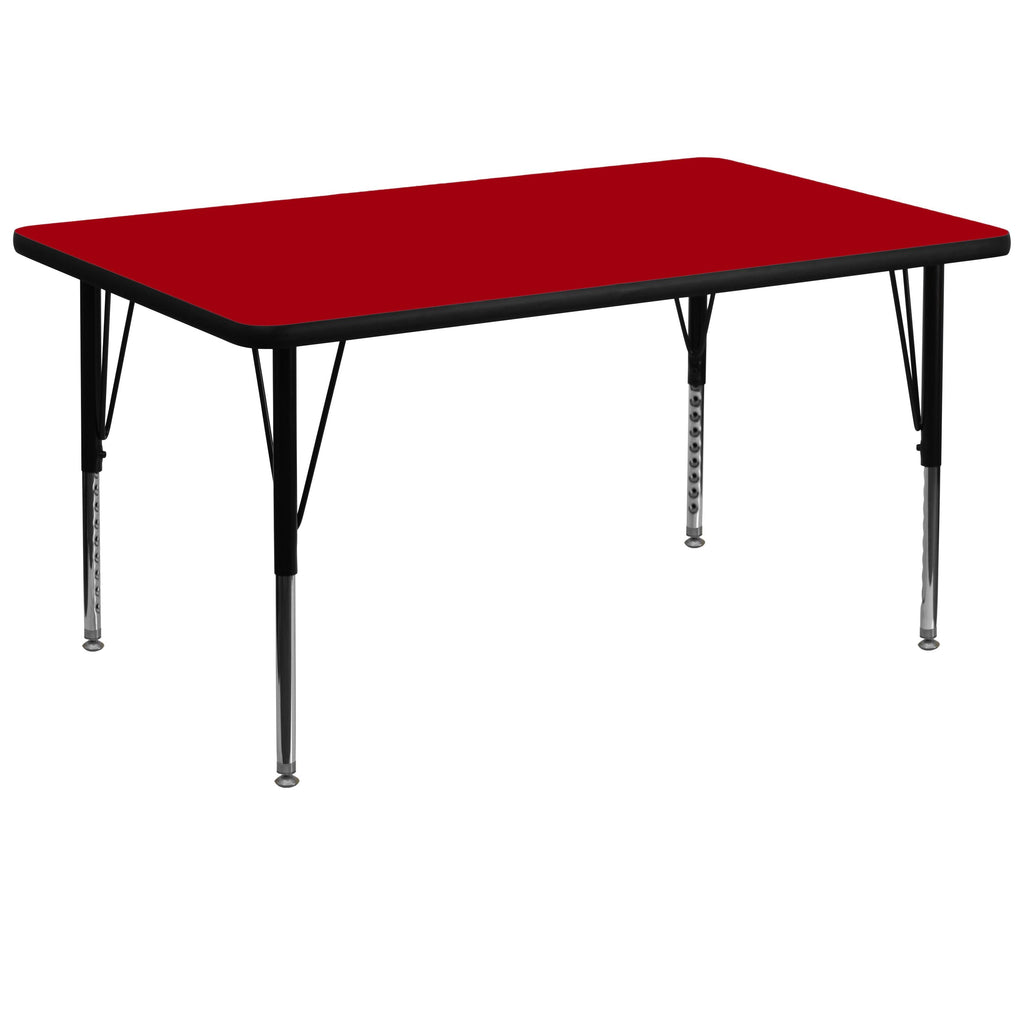36 W x 72 L Rectangular Grey Thermal Laminate Activity Table O880252