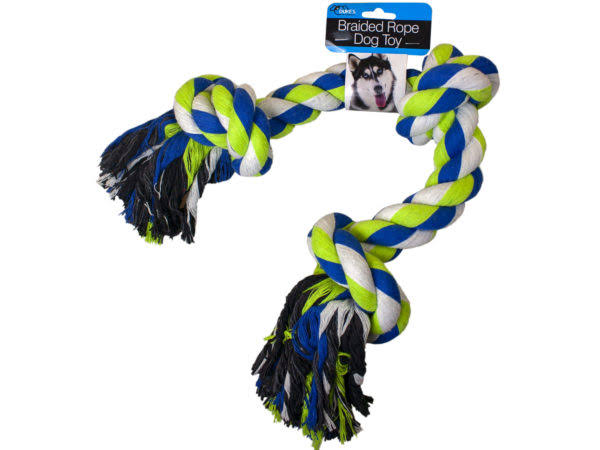 Heavy Duty Braided Rope Dog Pull Toy - Case of 9 D412