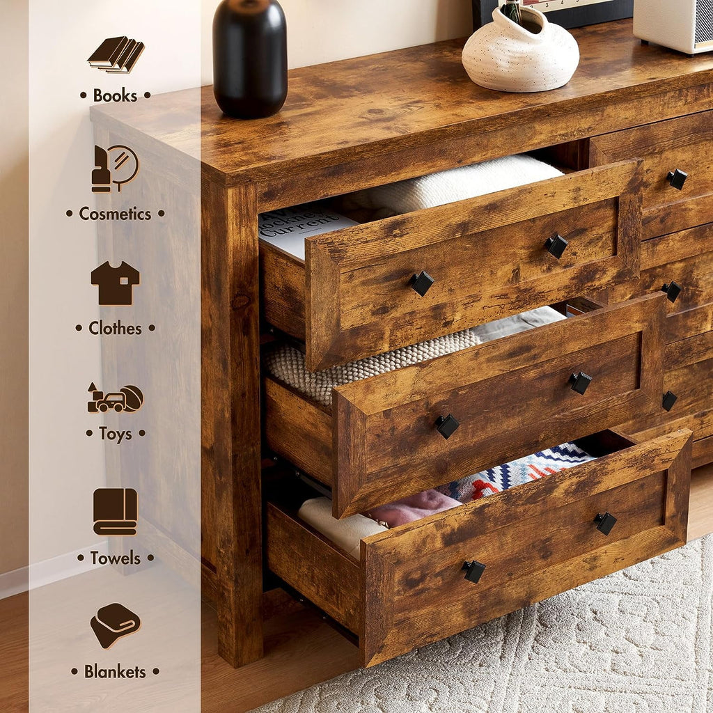 6 Drawer Farmhouse Wood Dresser Q644794