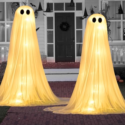 2 Pack 50'' Light Up Ghost Halloween Decor G681