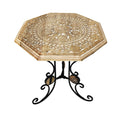 Octagonal Mango Wood Table with Scrolled Foldable Legs A500954