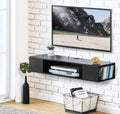 Black Wall Mounted Floating TV Stand K14432