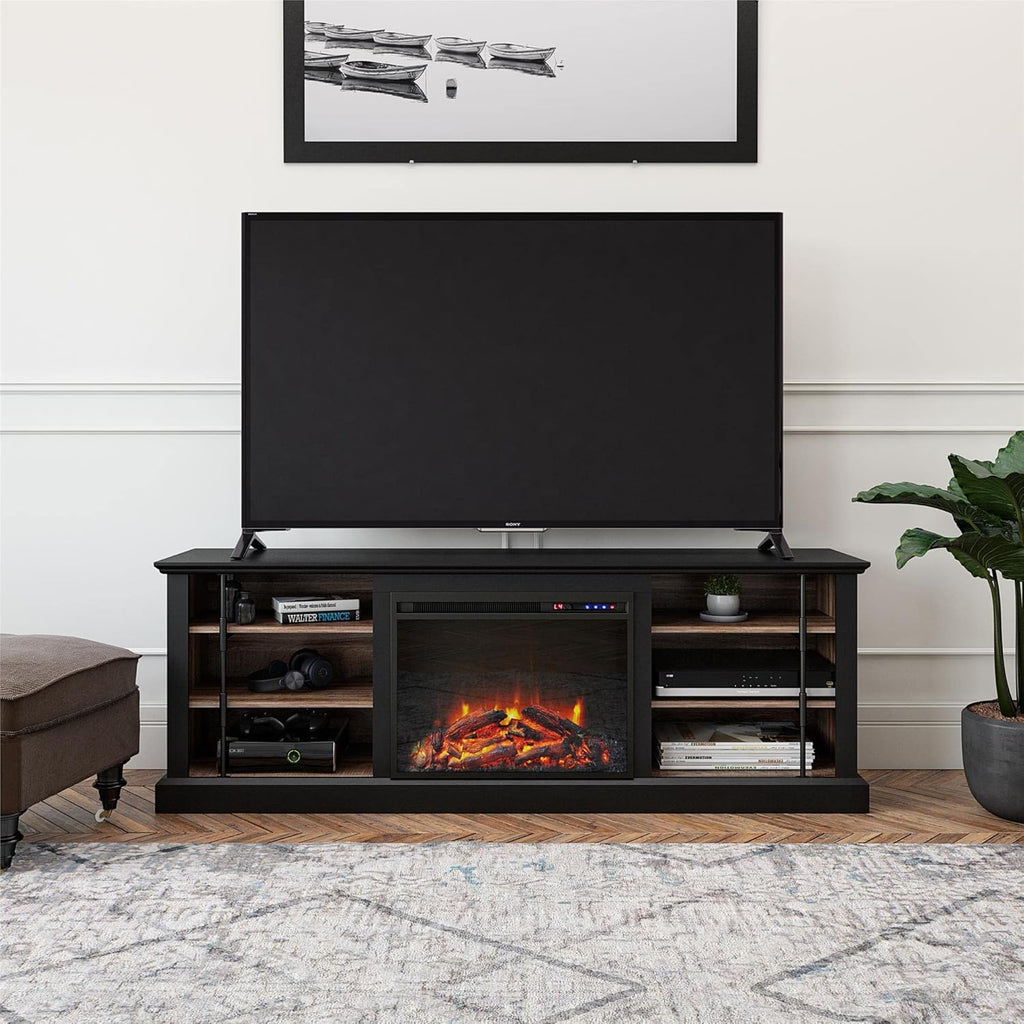 Black Fireplace Stand for TVs up to 70" J421803