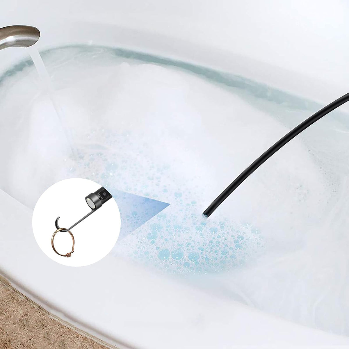 16.5ft HD Waterproof Snake Borescope Inspection Camera K972