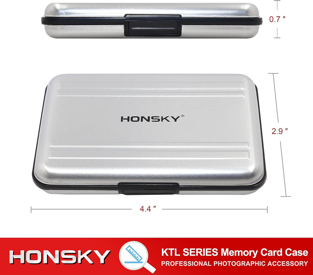 Aluminum Water Resistant Memory Card Carrying Case Organizer D5822