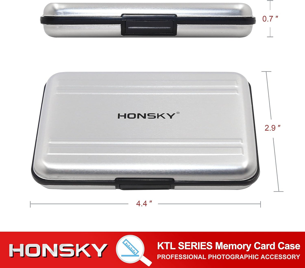 Aluminum Water Resistant Memory Card Carrying Case Organizer D5822