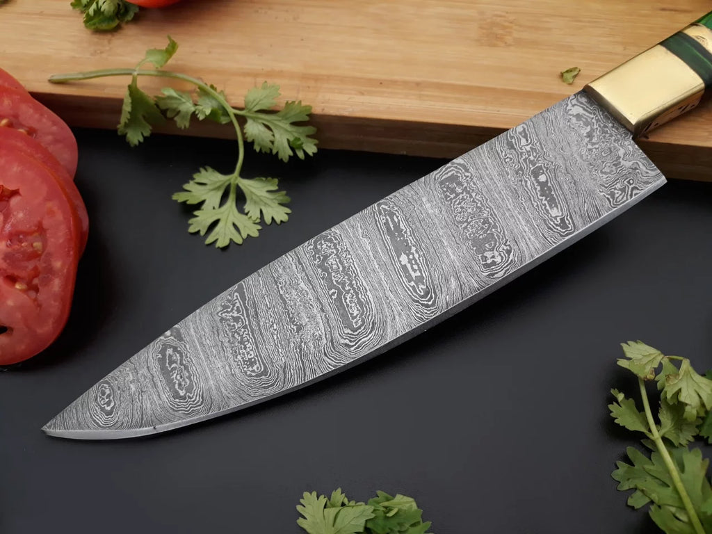 Handmade Damascus Chef Knife Fixed Blade R290