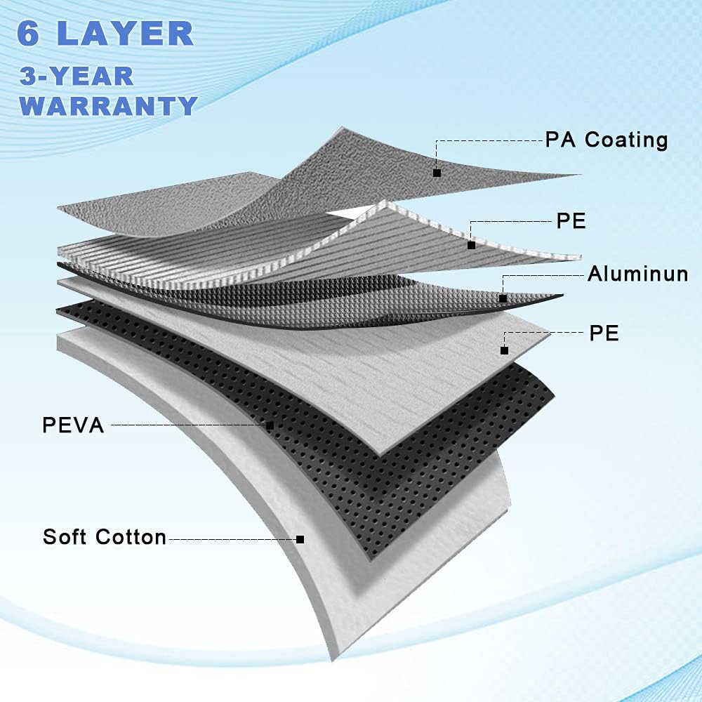 6 Layers Waterproof Car Cover 193 X72 X59 inches H48063