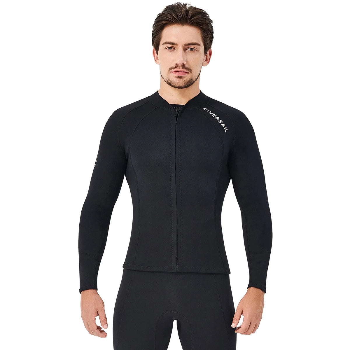2mm Neoprene Front Zipper Wetsuits Jacket Long Sleeves G293