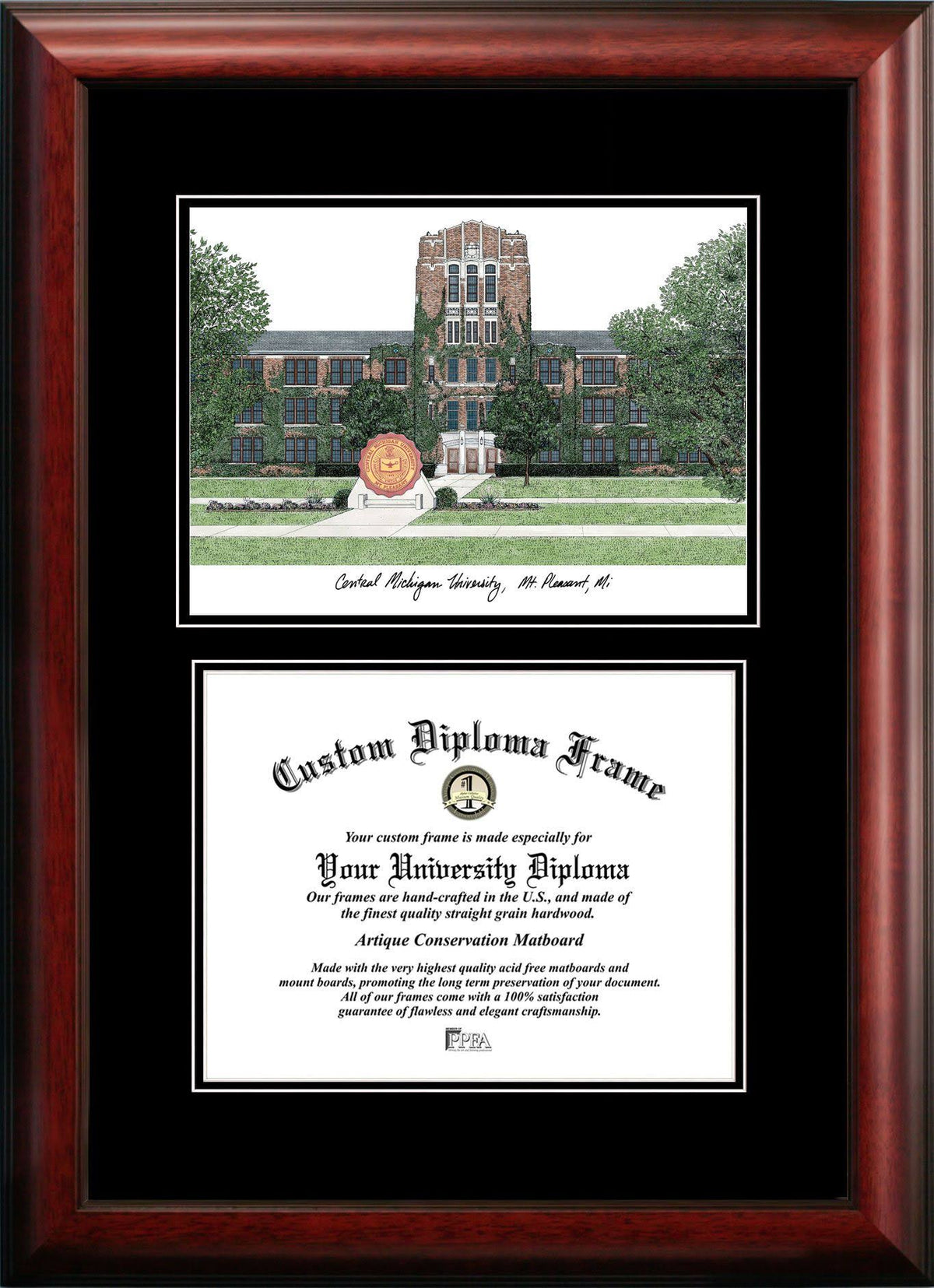 Central Michigan University Diploma Frame Q4045