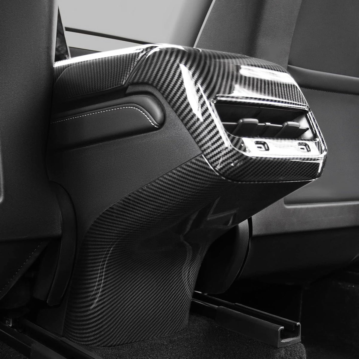 Glossy Carbon Fiber Center Console Cover S9305