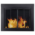 Black Medium Fireplace Glass Door O9388