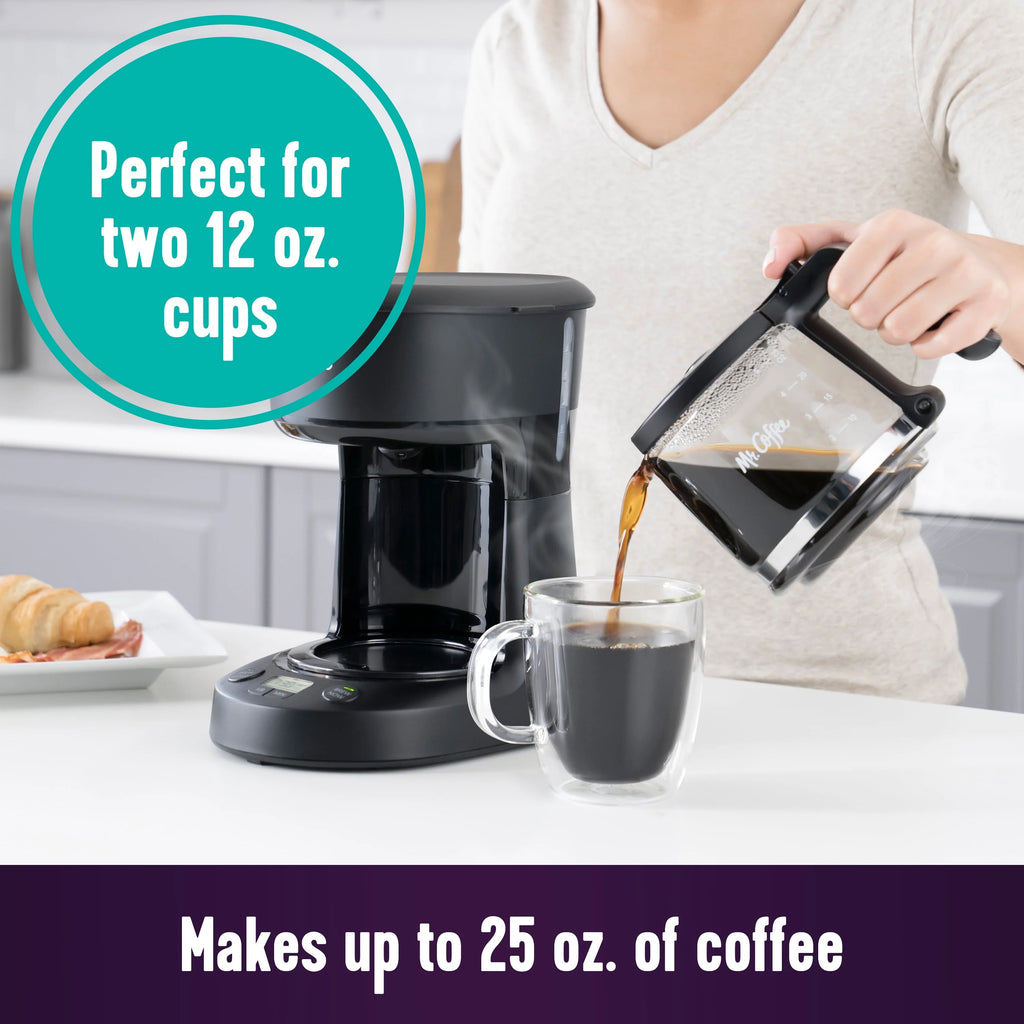25 oz. Mini Brew Black Programmable Coffee Maker Q6865