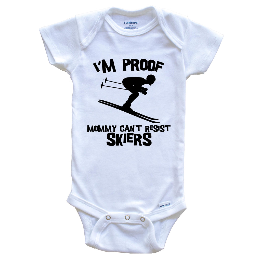White Skiing Baby Bodysuit K4946