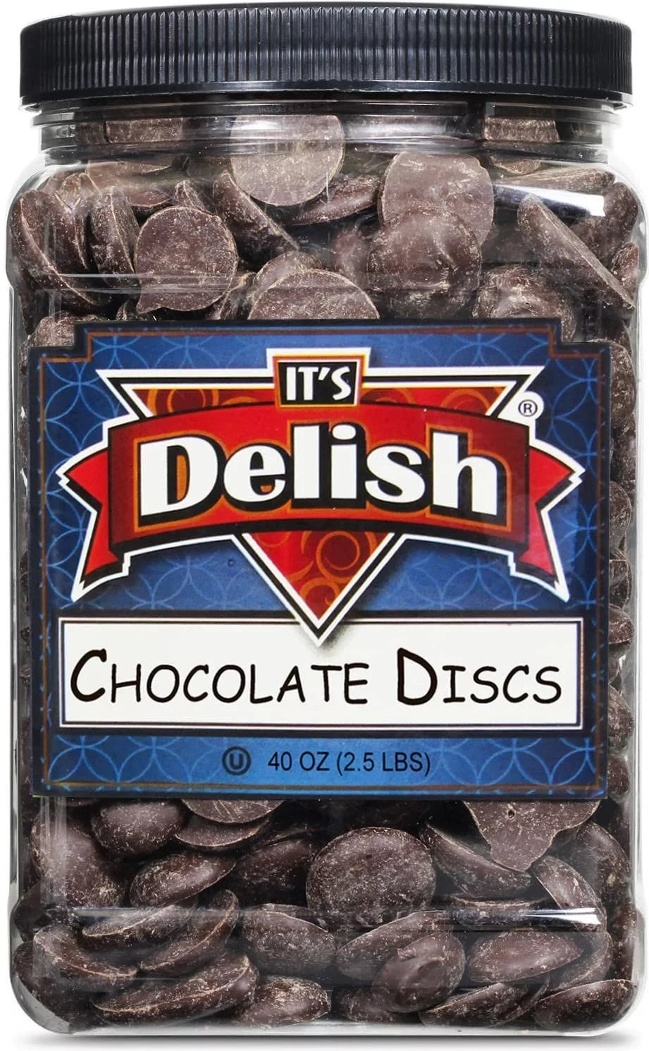 Dark Chocolate Discs 2.5 Lbs Non-Dairy Vegan Kosher H452569