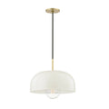 1-Light Large Pendant Aged Brass & Cream Z521
